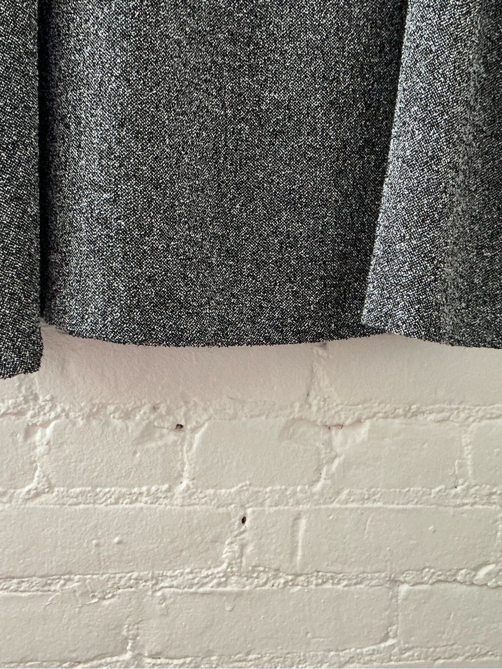 Vintage 90s BFA Classics Gray Black Textured Knit Midi Skirt Elastic Waist L - Picture 6 of 11